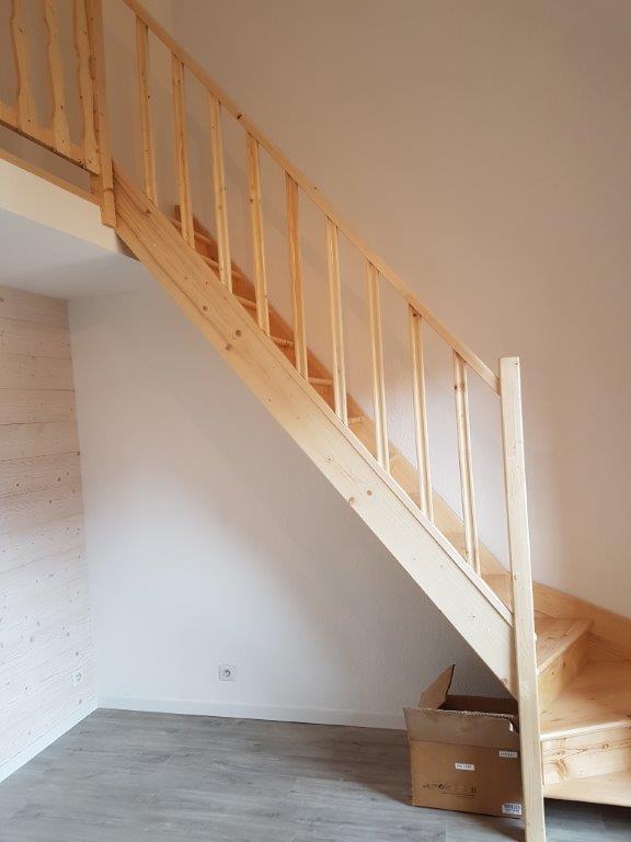 Comble aménagé : avec mezzanine et mise en place d'un escalier